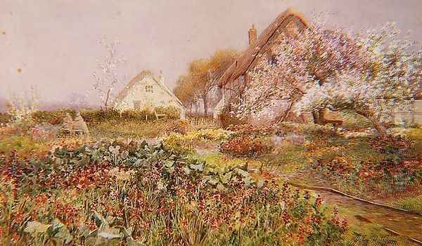 A Cottage garden in Springtime - view 1