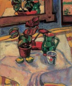 Still-life with Flowes in a Pot 1909 by Lajos Tihanyi