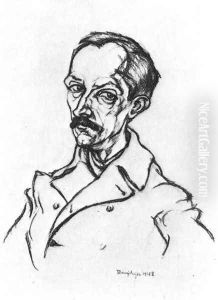 Poet Mihaly Babits by Lajos Tihanyi