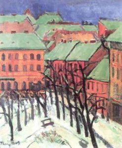 Klauzal Square 1909 by Lajos Tihanyi