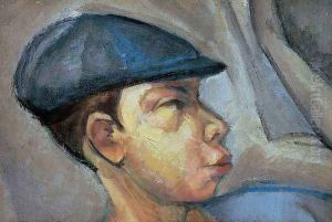 Self-portrait Wearing Cap c. 1910 by Lajos Tihanyi