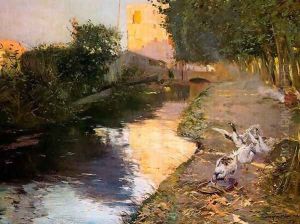 El rio by Joaquin Mir Trinxet