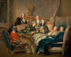 The Reading from Moliere, c.1728 by Jean Francois de Troy