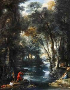 Duck Shooting in a wood, 1730 by Jean Francois de Troy