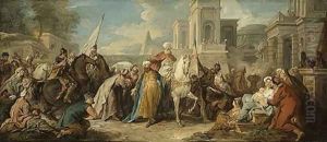 Triumph of Mordecai by Jean Francois de Troy
