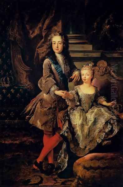 Portrait of Louis XV of France and Maria Anna Victoria of Spain - view 1