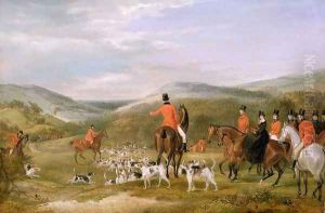 The Berkeley Hunt, 1842- The Meet by Francis Calcraft Turner