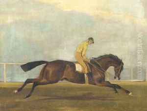 Launcelot, winner of the 1840 St. Leger Stakes, with William Scott up by Francis Calcraft Turner