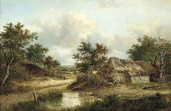 Figures in an extensive wooded landscape - view 1