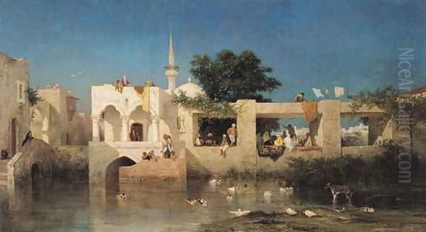 Cafe in Adalia, 1856 - view 1