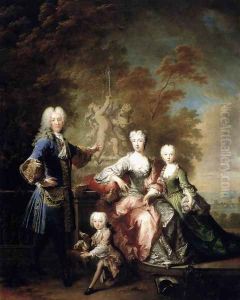 Count Ferdinand Adolf von Plettenberg and his Family 1727 by Robert Tournieres