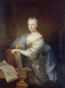 Portrait of the singer Marie-Louise Desmatins 1670-1708 by Robert Tournieres