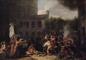 The Storming of the Bastille and the Arrest of Joseph Delaunay 1752-94 on 14th July 1789, 1789-93 by Charles Thevenin