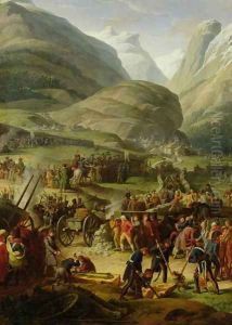 The French Army Travelling over the St. Bernard Pass at Bourg St. Pierre, 20th May 1800, 1806 by Charles Thevenin