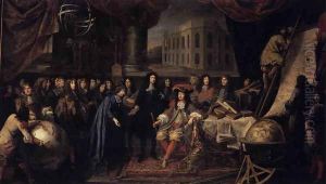 Colbert Presenting the Members of the Royal Academy of Sciences to Louis XIV in 1667 by Henri Testelin