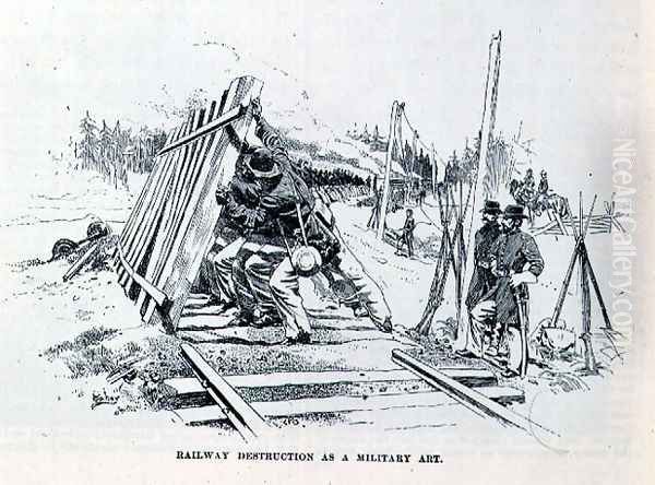 Railway destruction as a military art, illustration from Battles and Leaders of the Civil War, edited by Robert Underwood Johnson and Clarence Clough Buel - view 1
