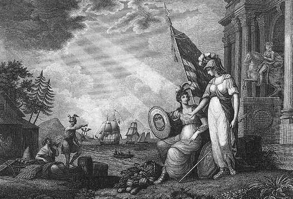 America Guided by Wisdom (after John James Barralet) 1815 - view 1