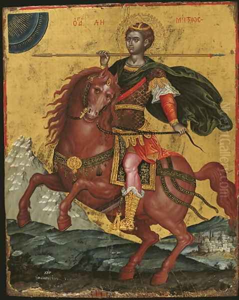 Icon of St Demetrios on Horseback, 1672 - view 1
