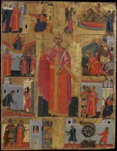 Icon of St Catherine with Scenes of Her Life by Emmanuel Tzanes