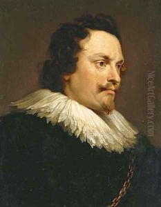 Portrait of a Gentleman, bust-length, in black robes and white collar