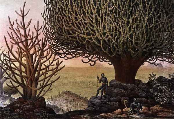 View of Euphorbia Mamillarius and Euphorbia Canariensis, from Voyages au Soudan Oriental et dans lAfrique Septentrionale by Pierre Tremaux 1818-95 1852 - view 1
