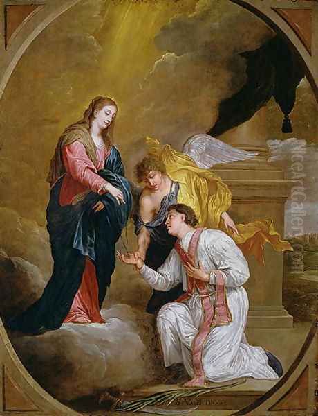 St Valentine Kneeling in supplication - view 1