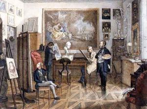 In the Studio of Miklos Barabas by Mor Than