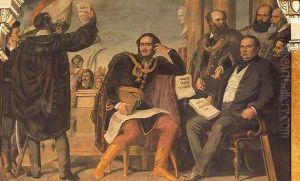 The Age of Szechenyi and Deak 1875 by Mor Than