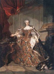 Marie Leczinska, Queen of France 1740 by Louis Tocque