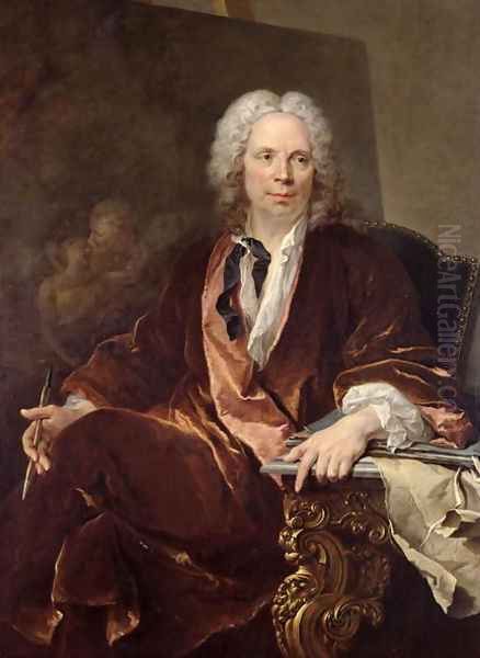 Portrait of Louis Galloche 1670-1761 1734 by Louis Tocque