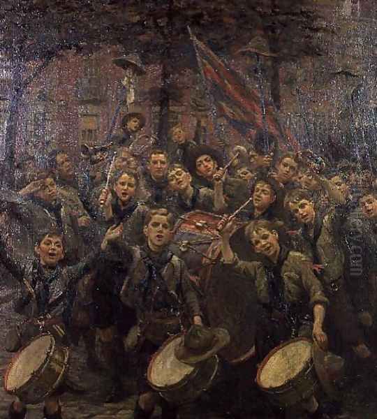 Cheering the Chief Scout, Dowry Square, Hotwells, 1913 - view 1