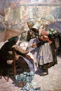 Market Day, Etaples by William Holt Yates Titcomb