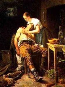The Wounded Poacher, 1881 by Henry Jones Thaddeus