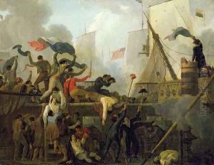 Heroism of the Crew of Le Vengeur du Peuple at the Battle of Ouessant, 1st June 1794 by Nicolas Antoine Taunay