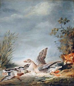 Fox and Waterfowl by Friedrich Tischbein