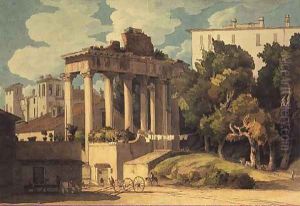 Temple of Saturn, Rome by Francis Towne