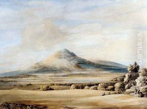 A View Of The Wrekin In Shropshire Going From Wenlock To Shrewbury by Francis Towne
