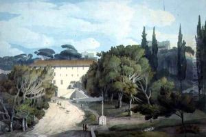 The Convent of St. Eufebio, near Naples (commonly known as St. Efremo) by Francis Towne