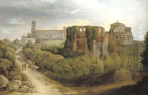 The Via Nomentana, with the churches of Sant'Agnese fuori le mura and Santa Constanza - view 1