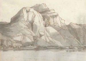 Lake of Wallenstadt, between the cantons of St Gall and Glarus, East Switzerland by Francis Towne