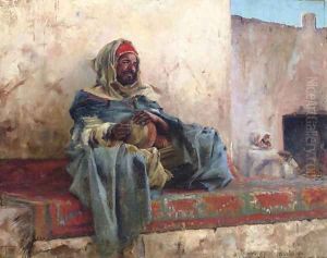 Playing the Derbakeh, Biskra