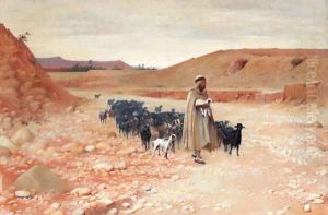 The Goatherder, El Kantara by Charles James Theriat