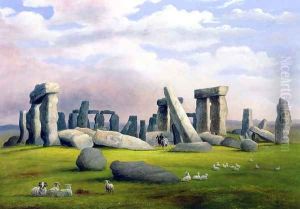 Sheep Grazing, Stonehenge, Wiltshire