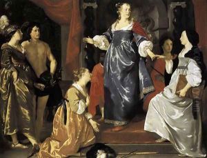 The Maid of Leiden Welcomes 'Nering' 1651 by Abraham van den Tempel