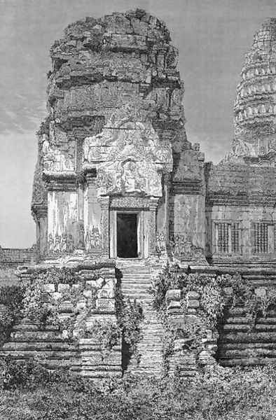Angkor Wat, view of the second floor, book illustration from A Journey of Exploration in Indo-China, pub. c.1873 - view 1