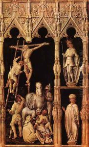 Crucifixion (detail from right side) 1440-45 by Master of the Tegernsee Passion