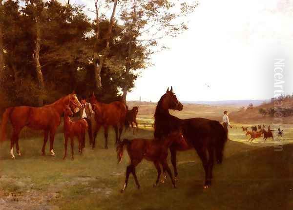 Chevaux Dans La Campagne (Horses in the Countryside) - view 1