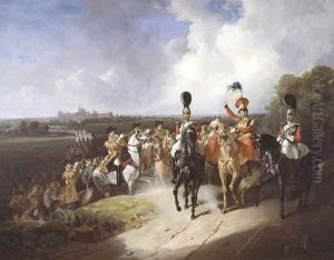 Band of the second regiment of Life Guards leaving Windsor, 1830