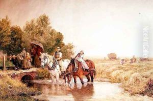 Haytime between the Showers by Robert Thorne-Waite