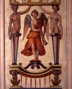 Arabesque panel, that may have come from Nonsuch Palace, 16th century by (Antonio del Nunziata) Toto